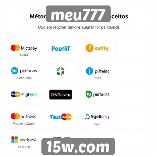 Métodos de pagamento aceitos no meu777